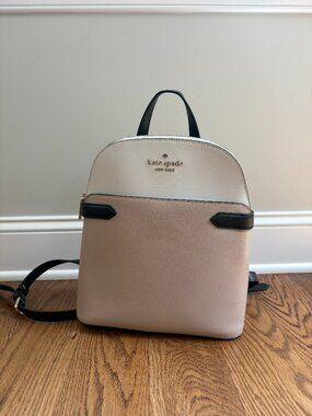 Kate Spade Mini Backpack -- Neutral Colorblock w/ Black Trim Kate-Spade-Chelsea-Medium-Warm  main image 3